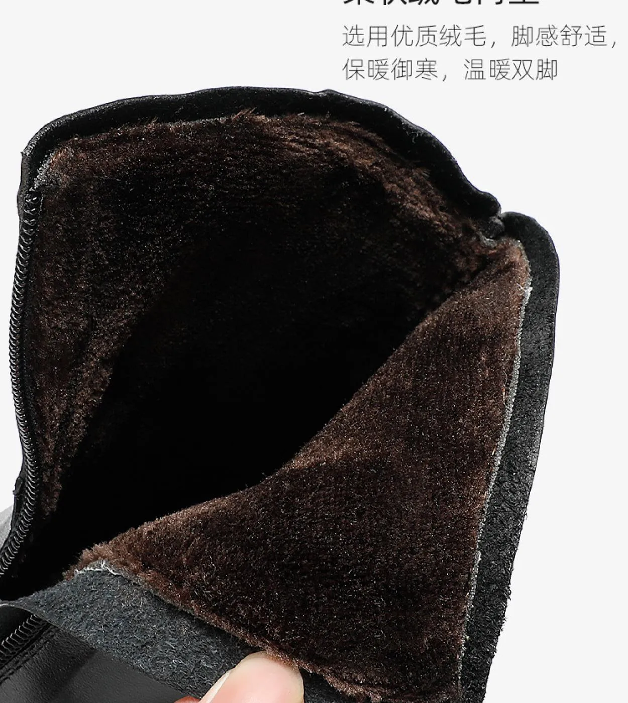 Stivali di pelle Piattaforma di moda Donna Zeppe femminili Metà polpaccio Botas Mujer Punta tonda Stile britannico Botas New Alt